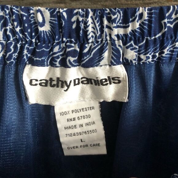 cathy Daniels Size Large Blue/White Pleated, Lined skirt - Picture 4 of 4